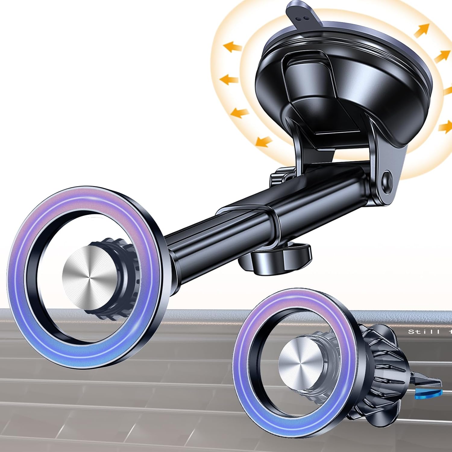 Coolpow for MagSafe Car Mount【Windshield+Vent+Dash】 Magnetic Phone Holder